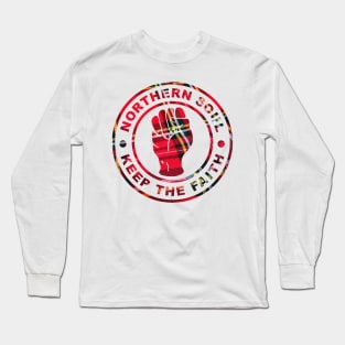 Northern soul tartan fist Long Sleeve T-Shirt